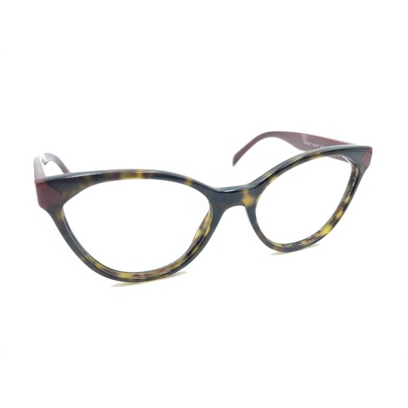 Prada VPR 02T USH-1O1 Tortoise Brown Burgundy Eyeglasses Frames 52-17 140 Italy - Picture 1 of 12